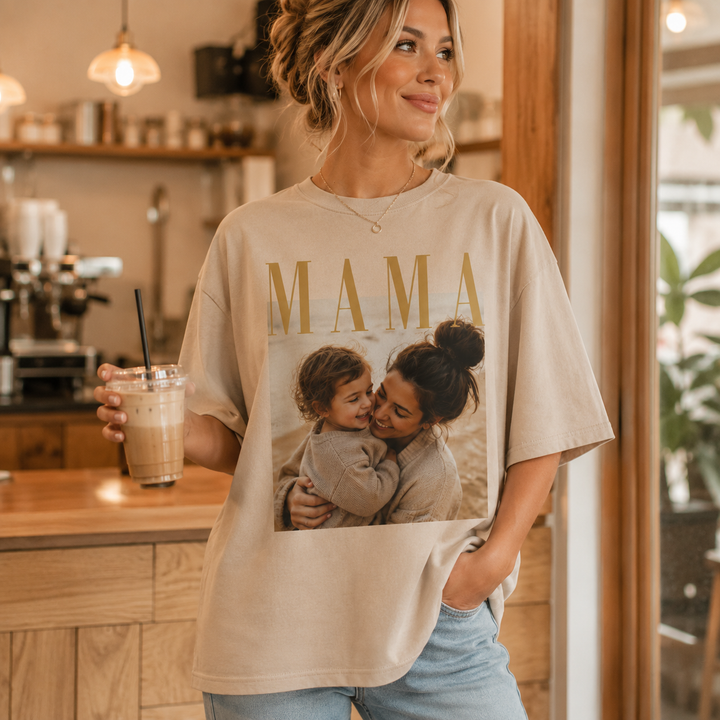 Custom Photo Mama Shirt, Custom Mom Photo Shirt, Personalized Comfort Colors Shirt for Mom, Mothers Day Gift, New Mom Shirt, Grandma Gift