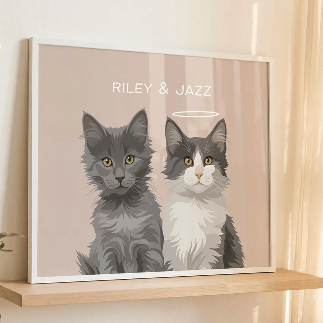 Custom Pet Portrait Print from your Photo, Gift for Pet Lovers, Custom Dog Painting Custom Cat Artwork