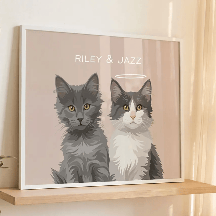 Custom Pet Portrait Print from your Photo, Gift for Pet Lovers, Custom Dog Painting Custom Cat Artwork