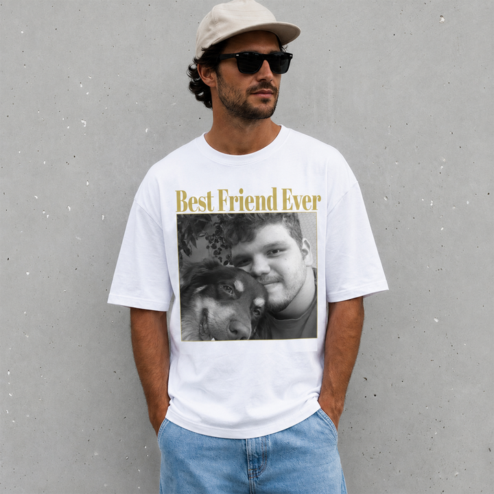Personalized Pet Photo Shirt, Custom Dog & Owner Photo T-Shirt, Personalized Cat Photo Tee, Best Friend Ever Shirt, Custom Pet Lover Gift