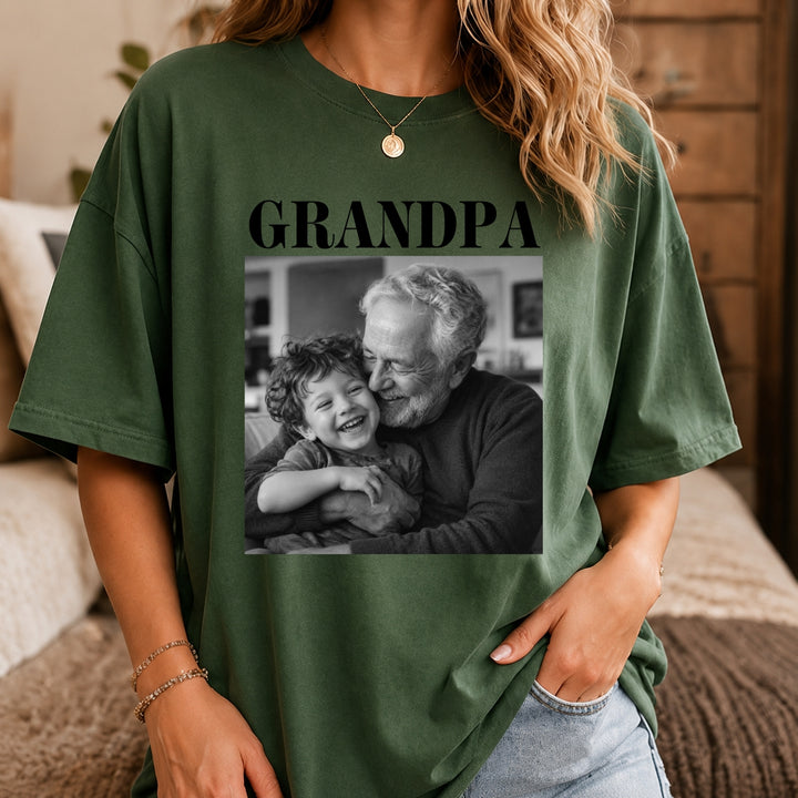 Custom Grandpa Comfort Colors Shirt with Grandkids Names, Custom Grandparent Shirt from Grandkids, Grandpa Shirt , Grandpa Gift, Dad Shirt
