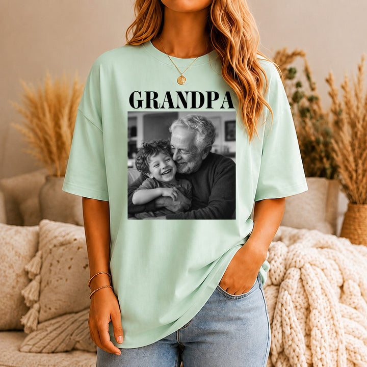 Custom Grandpa Comfort Colors Shirt with Grandkids Names, Custom Grandparent Shirt from Grandkids, Grandpa Shirt , Grandpa Gift, Dad Shirt