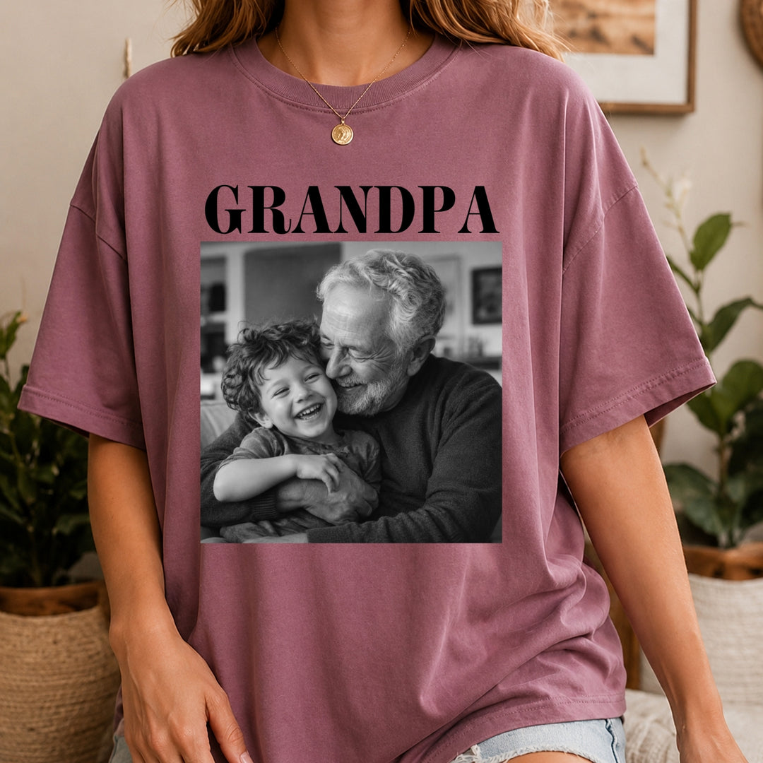 Custom Grandpa Comfort Colors Shirt with Grandkids Names, Custom Grandparent Shirt from Grandkids, Grandpa Shirt , Grandpa Gift, Dad Shirt