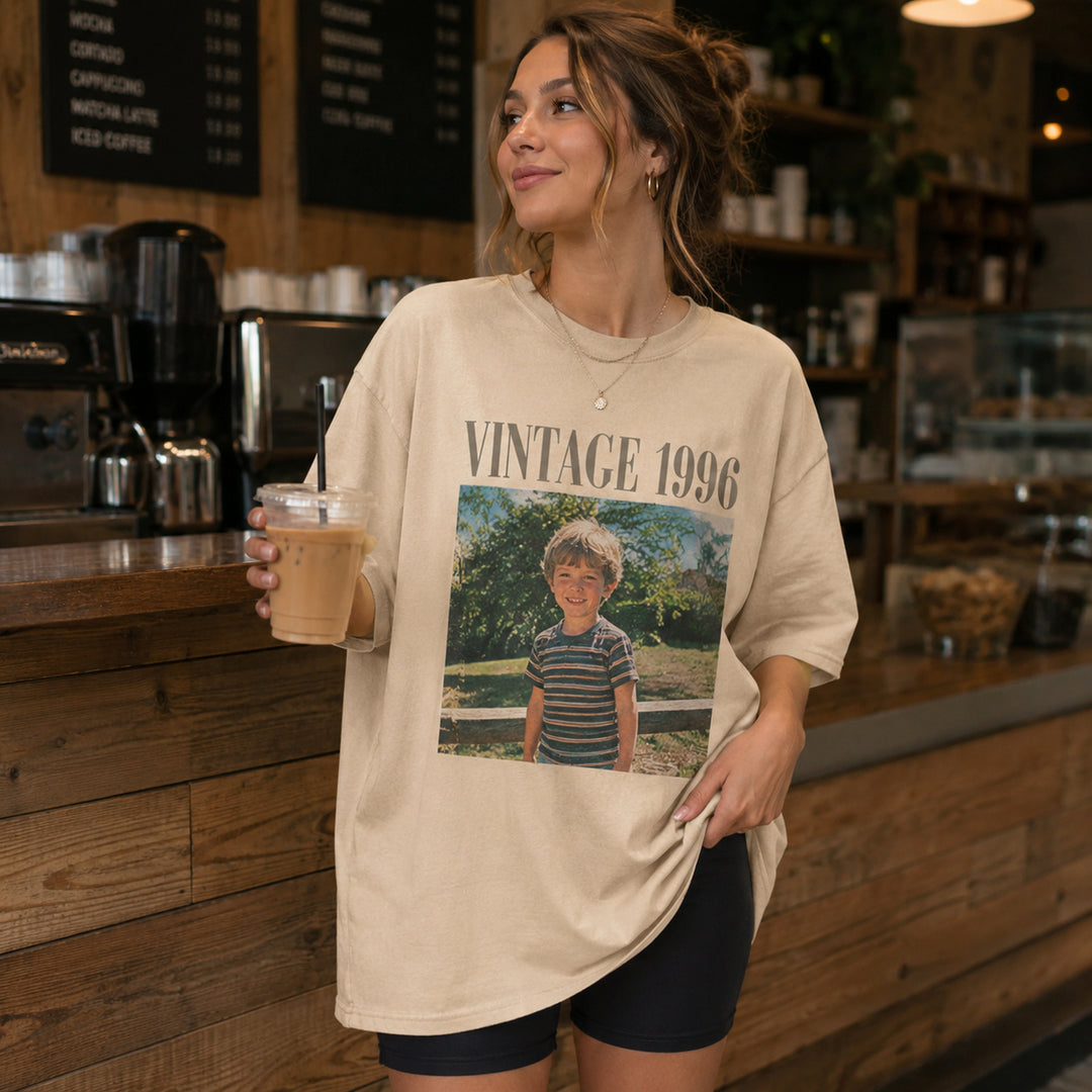 Personalized 30th Birthday Shirt, Custom Photo Unisex Birthday Shirt, 30th Birthday Gift, 40th Birthday Gift, Vintage 1996 Shirt, 1986 Shirt