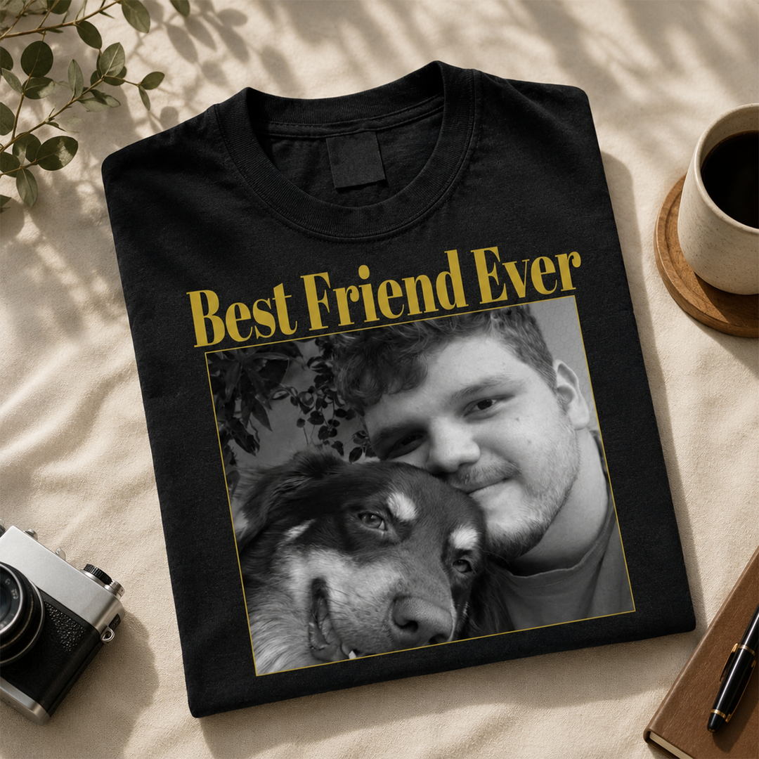 Personalized Pet Photo Shirt, Custom Dog & Owner Photo T-Shirt, Personalized Cat Photo Tee, Best Friend Ever Shirt, Custom Pet Lover Gift
