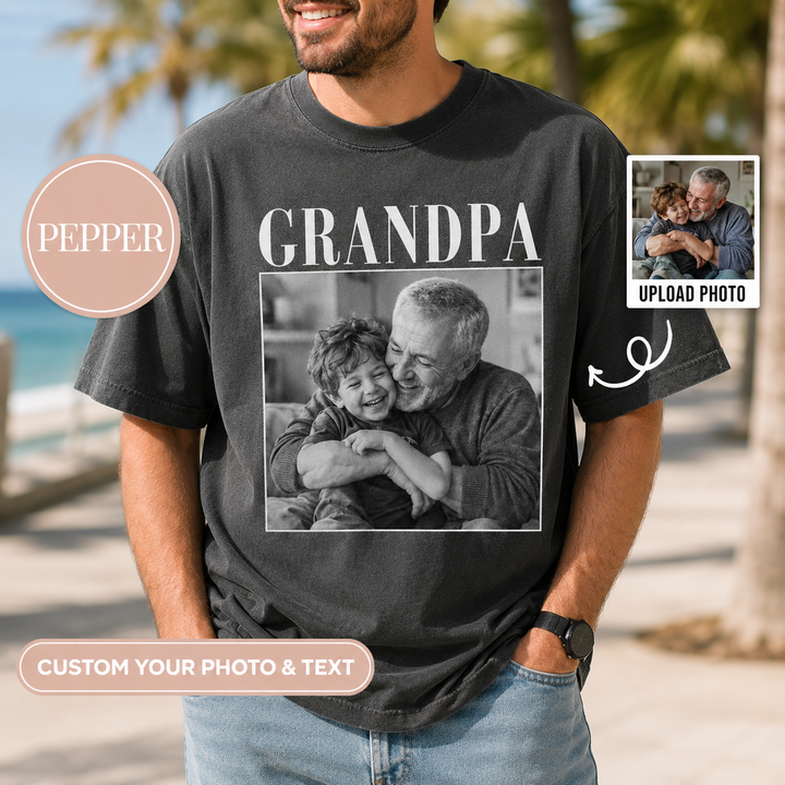 Custom Grandpa Comfort Colors Shirt with Grandkids Names, Custom Grandparent Shirt from Grandkids, Grandpa Shirt , Grandpa Gift, Dad Shirt
