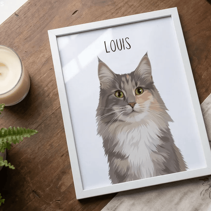 Custom Pet Portrait Print from your Photo, Gift for Pet Lovers, Custom Dog Painting Custom Cat Artwork