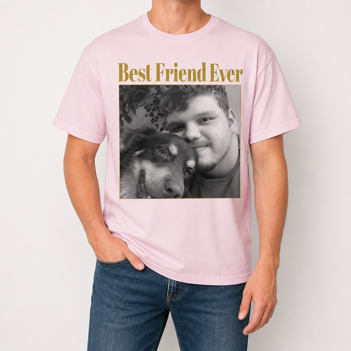Personalized Pet Photo Shirt, Custom Dog & Owner Photo T-Shirt, Personalized Cat Photo Tee, Best Friend Ever Shirt, Custom Pet Lover Gift