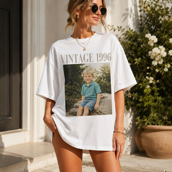 Personalized 30th Birthday Shirt, Custom Photo Unisex Birthday Shirt, 30th Birthday Gift, 40th Birthday Gift, Vintage 1996 Shirt, 1986 Shirt