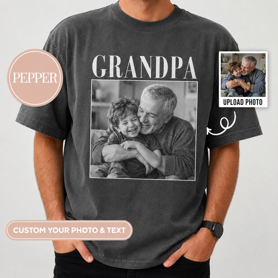 Custom Grandpa Comfort Colors Shirt with Grandkids Names, Custom Grandparent Shirt from Grandkids, Grandpa Shirt , Grandpa Gift, Dad Shirt