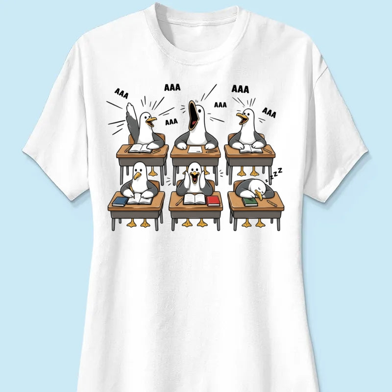 Funny Seagull Teacher - Personalized Shirt - Back To School Gift