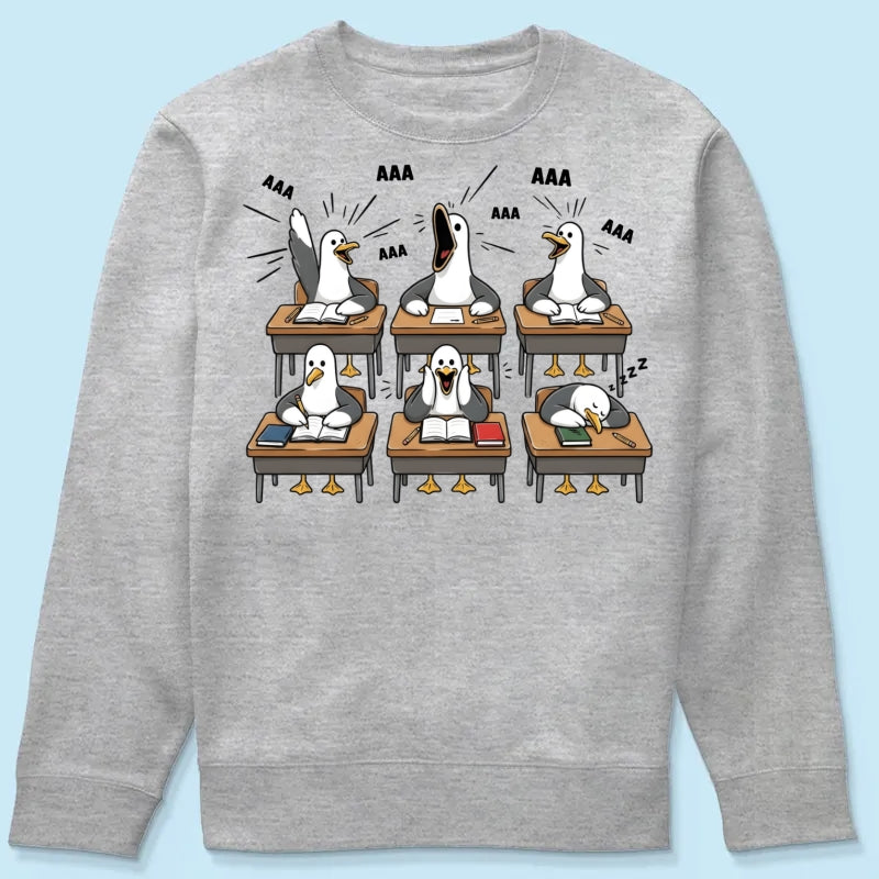 Funny Seagull Teacher - Personalized Shirt - Back To School Gift