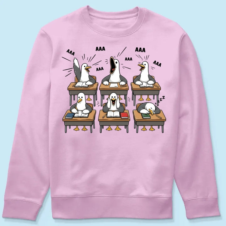 Funny Seagull Teacher - Personalized Shirt - Back To School Gift