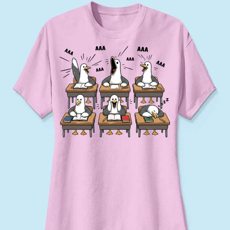 Funny Seagull Teacher - Personalized Shirt - Back To School Gift