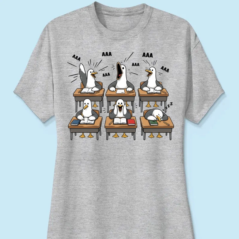 Funny Seagull Teacher - Personalized Shirt - Back To School Gift