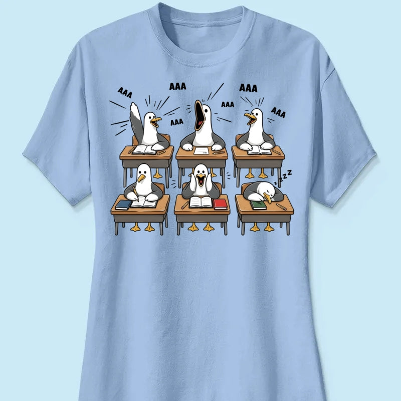 Funny Seagull Teacher - Personalized Shirt - Back To School Gift