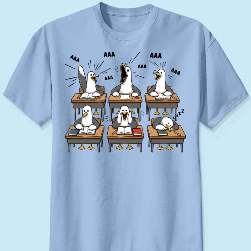 Funny Seagull Teacher - Personalized Shirt - Back To School Gift