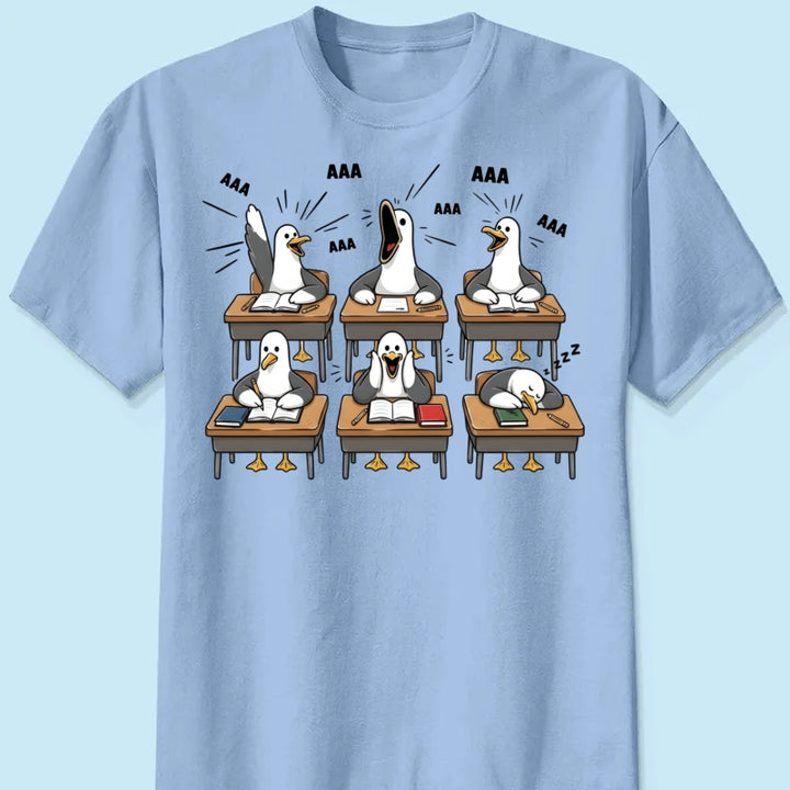 Funny Seagull Teacher - Personalized Shirt - Back To School Gift