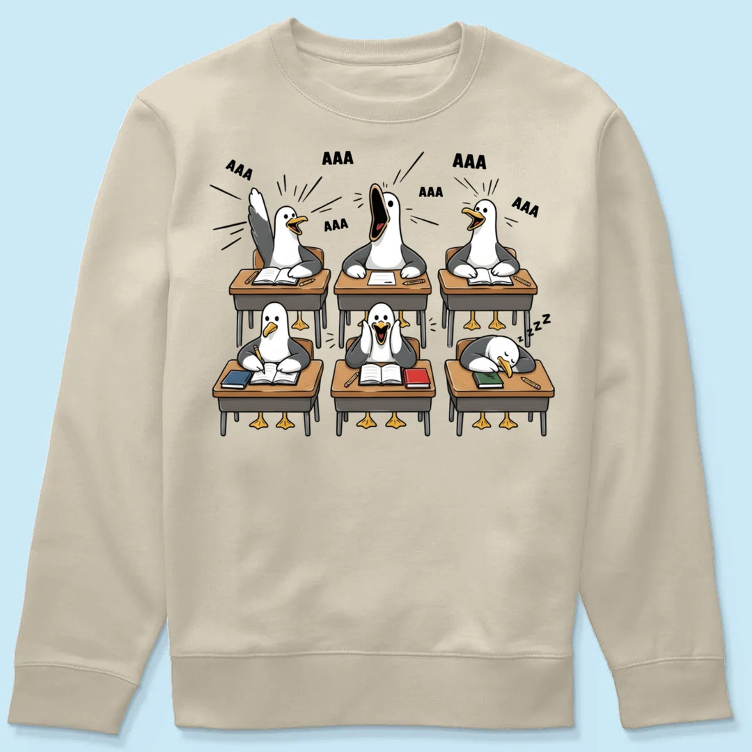 Funny Seagull Teacher - Personalized Shirt - Back To School Gift