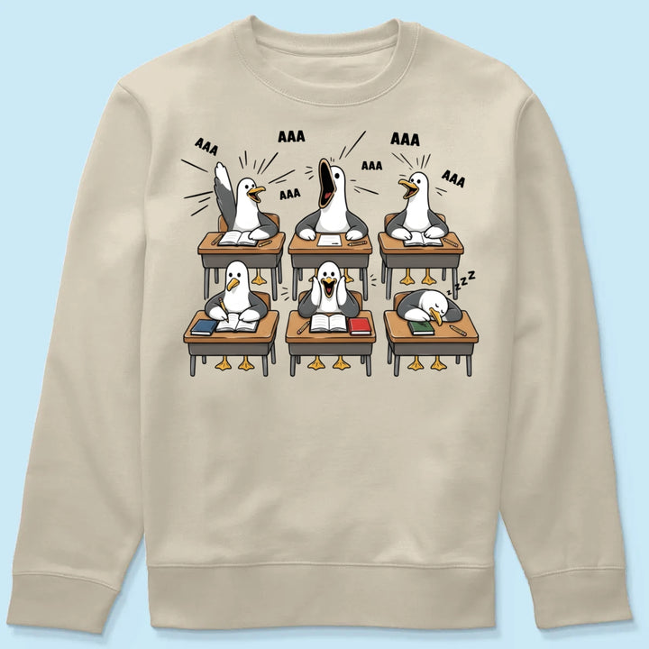 Funny Seagull Teacher - Personalized Shirt - Back To School Gift