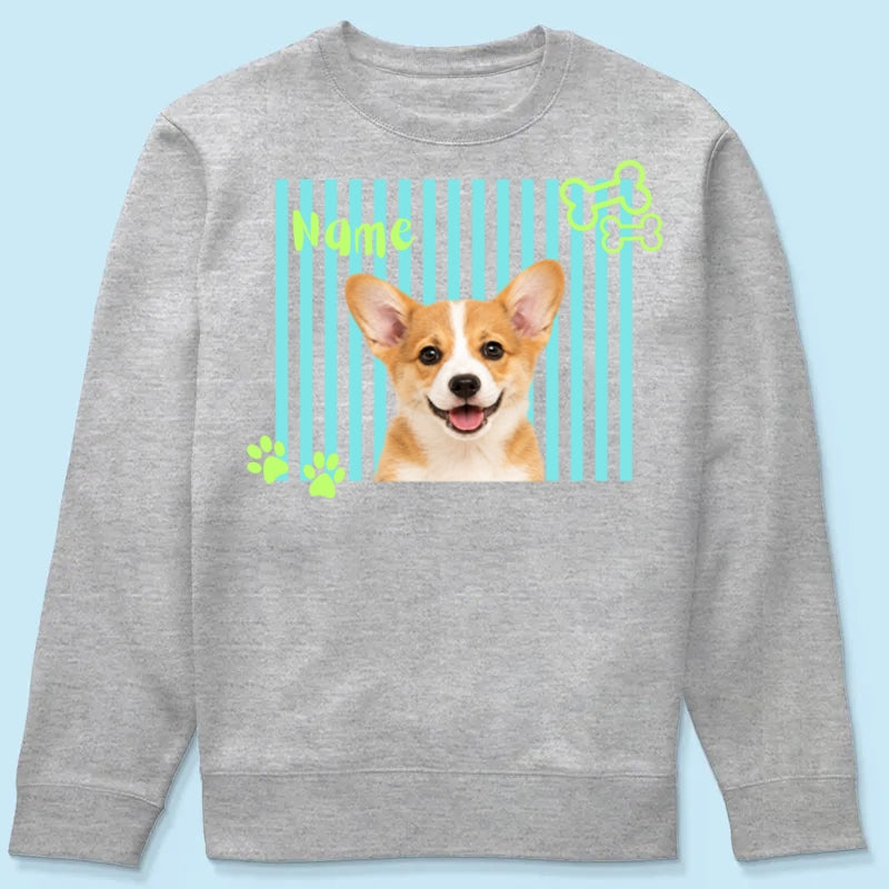 Personalized Neon Pet Portrait Shirt, Custom Dog & Cat Name T-Shirt, Colorful Retro Pet Graphic Tee, Personalized Pet Lover Gift, Custom Photo Shirt