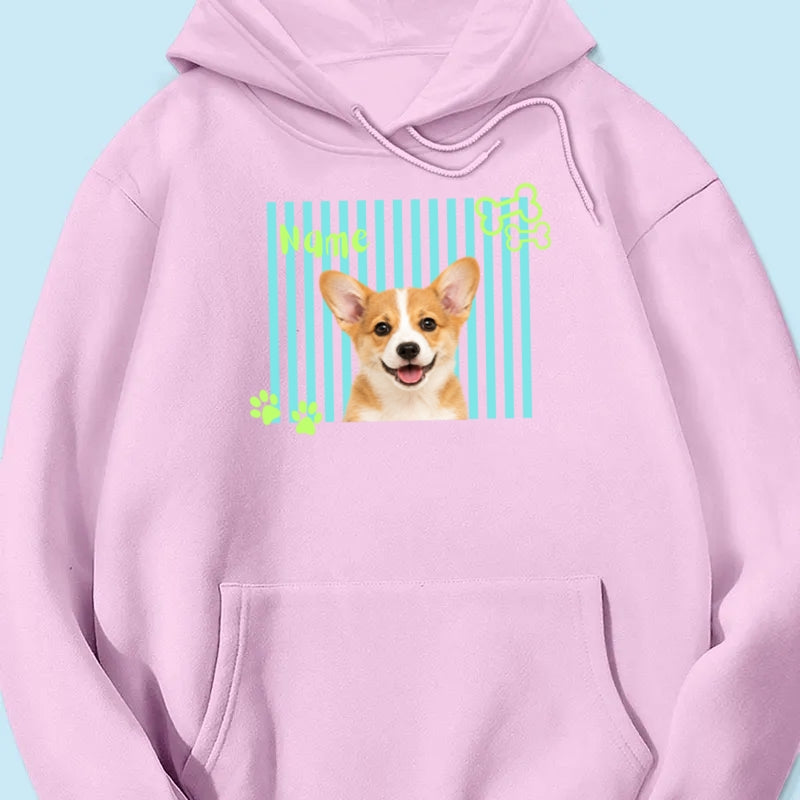 Personalized Neon Pet Portrait Shirt, Custom Dog & Cat Name T-Shirt, Colorful Retro Pet Graphic Tee, Personalized Pet Lover Gift, Custom Photo Shirt