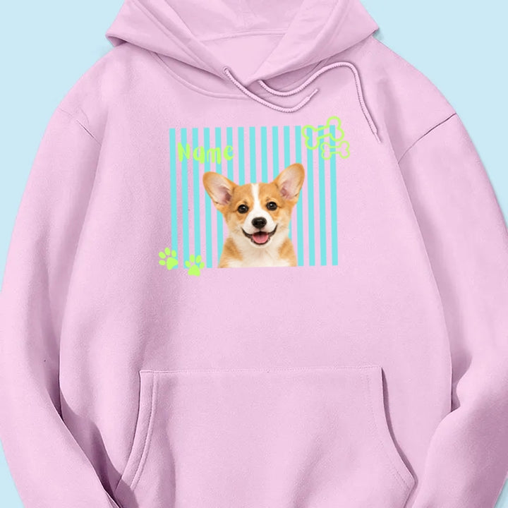Personalized Neon Pet Portrait Shirt, Custom Dog & Cat Name T-Shirt, Colorful Retro Pet Graphic Tee, Personalized Pet Lover Gift, Custom Photo Shirt