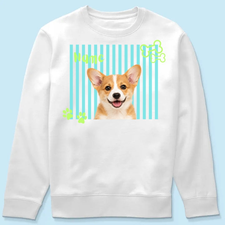 Personalized Neon Pet Portrait Shirt, Custom Dog & Cat Name T-Shirt, Colorful Retro Pet Graphic Tee, Personalized Pet Lover Gift, Custom Photo Shirt