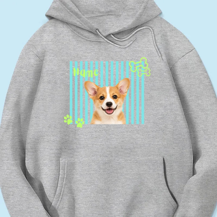 Personalized Neon Pet Portrait Shirt, Custom Dog & Cat Name T-Shirt, Colorful Retro Pet Graphic Tee, Personalized Pet Lover Gift, Custom Photo Shirt