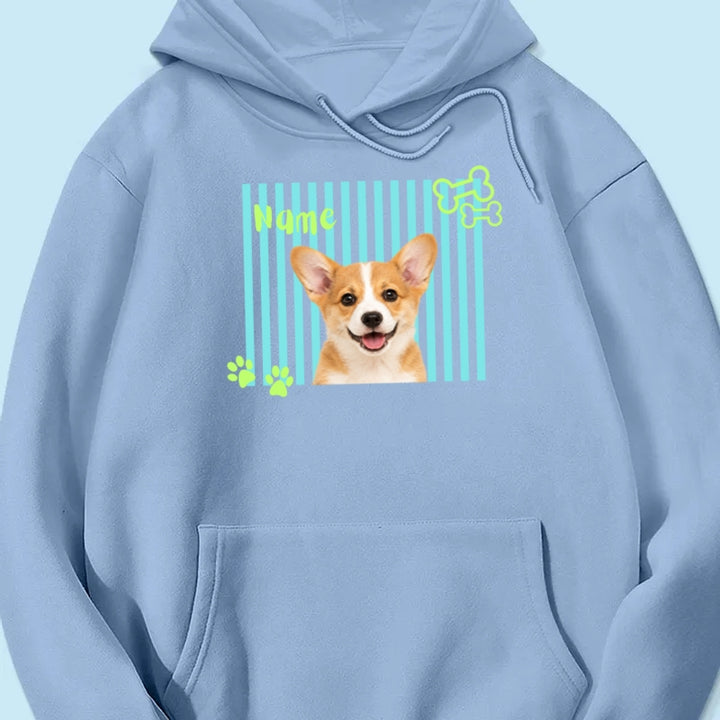 Personalized Neon Pet Portrait Shirt, Custom Dog & Cat Name T-Shirt, Colorful Retro Pet Graphic Tee, Personalized Pet Lover Gift, Custom Photo Shirt