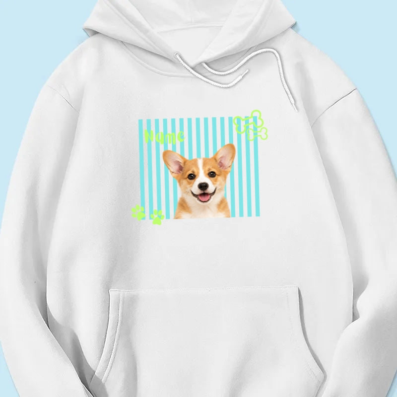 Personalized Neon Pet Portrait Shirt, Custom Dog & Cat Name T-Shirt, Colorful Retro Pet Graphic Tee, Personalized Pet Lover Gift, Custom Photo Shirt