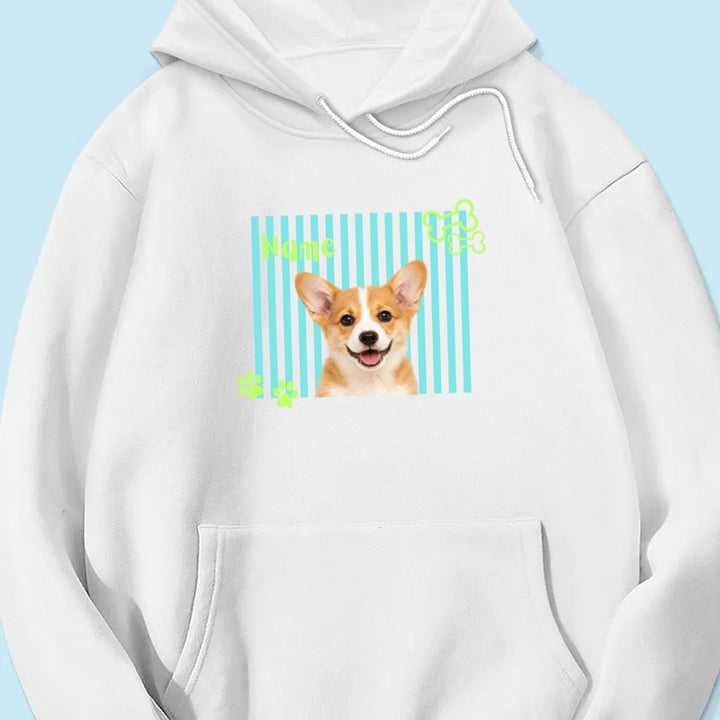 Personalized Neon Pet Portrait Shirt, Custom Dog & Cat Name T-Shirt, Colorful Retro Pet Graphic Tee, Personalized Pet Lover Gift, Custom Photo Shirt