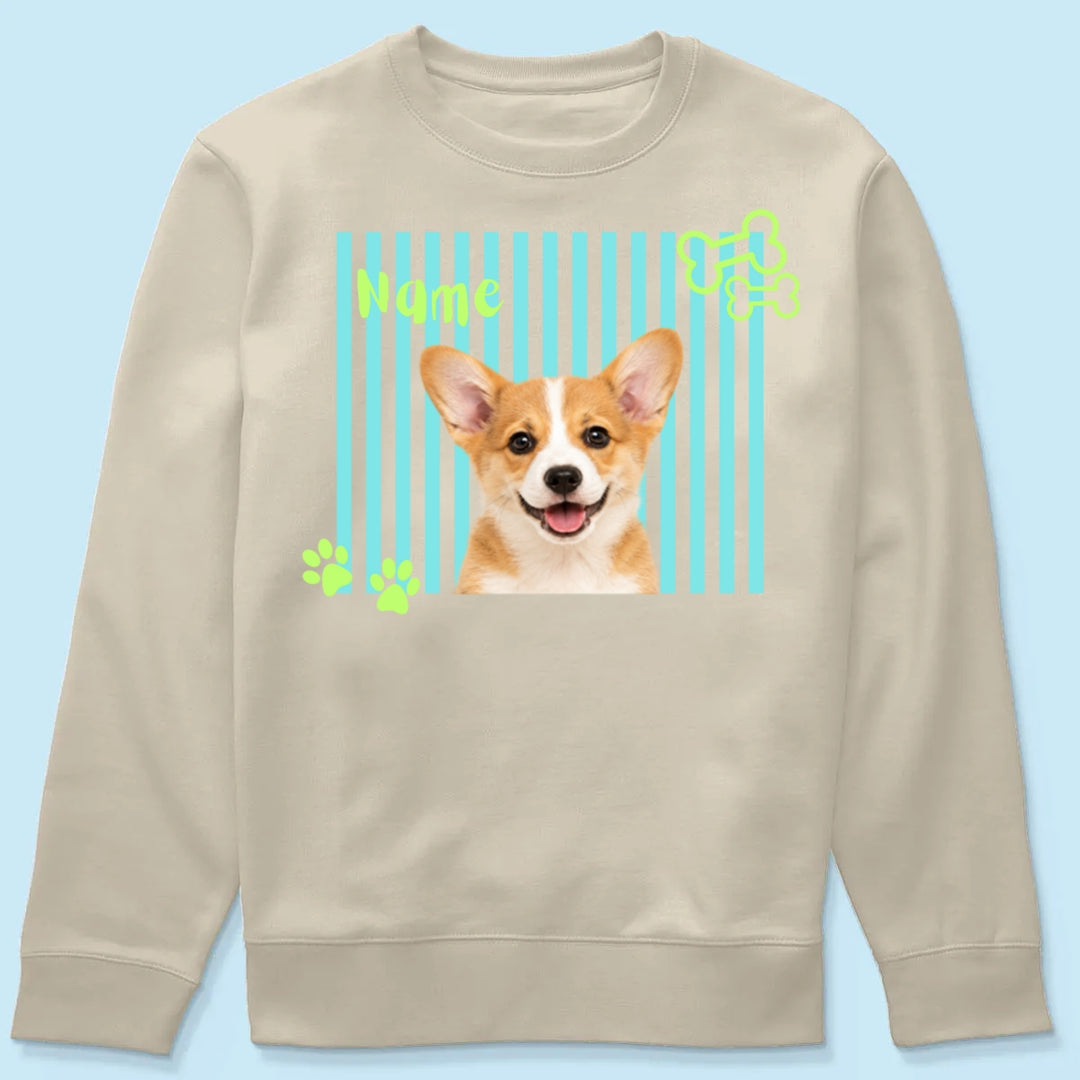 Personalized Neon Pet Portrait Shirt, Custom Dog & Cat Name T-Shirt, Colorful Retro Pet Graphic Tee, Personalized Pet Lover Gift, Custom Photo Shirt