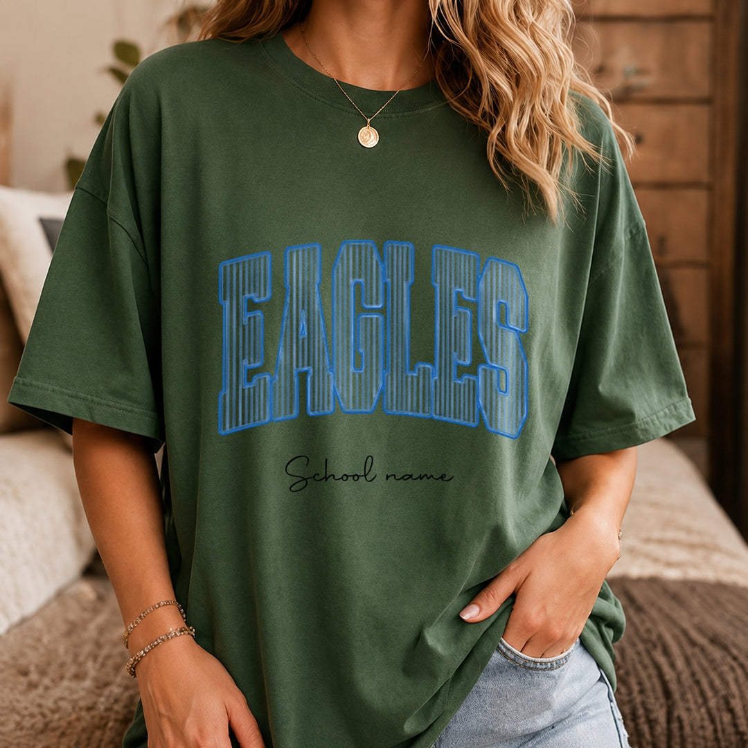 Custom Mascot Shirt, School Spirit Tee, Personalized Comfort Colors® Teacher Shirt, Custom Back To School Team Name T-Shirt, Game Day Shirt