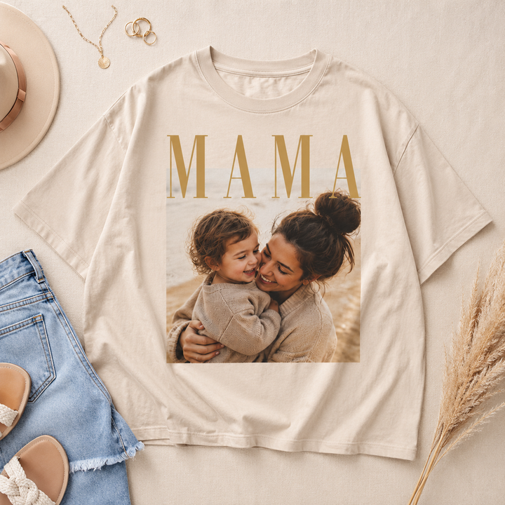 Custom Photo Mama Shirt, Custom Mom Photo Shirt, Personalized Comfort Colors Shirt for Mom, Mothers Day Gift, New Mom Shirt, Grandma Gift