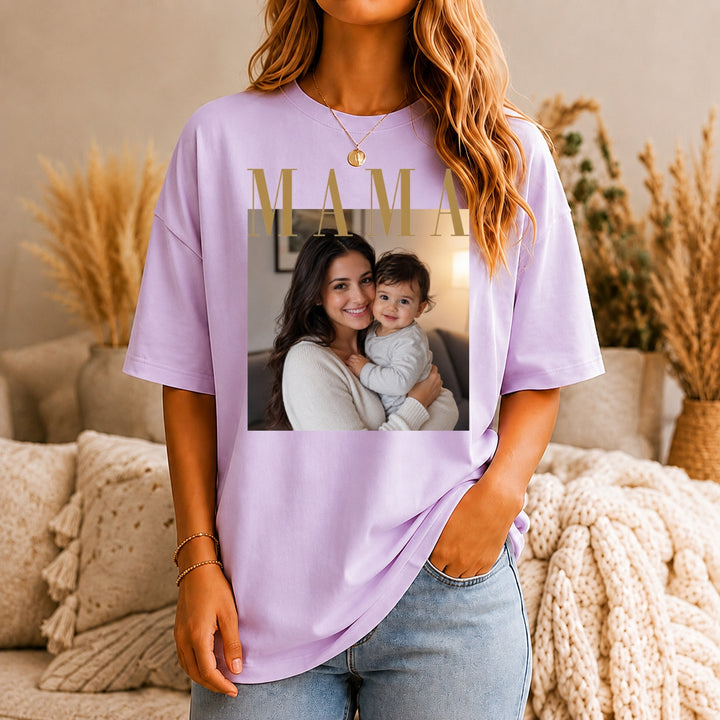 Custom Photo Mama Shirt, Custom Mom Photo Shirt, Personalized Comfort Colors Shirt for Mom, Mothers Day Gift, New Mom Shirt, Grandma Gift