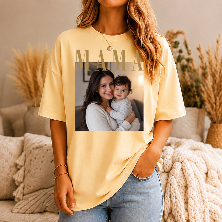 Custom Photo Mama Shirt, Custom Mom Photo Shirt, Personalized Comfort Colors Shirt for Mom, Mothers Day Gift, New Mom Shirt, Grandma Gift