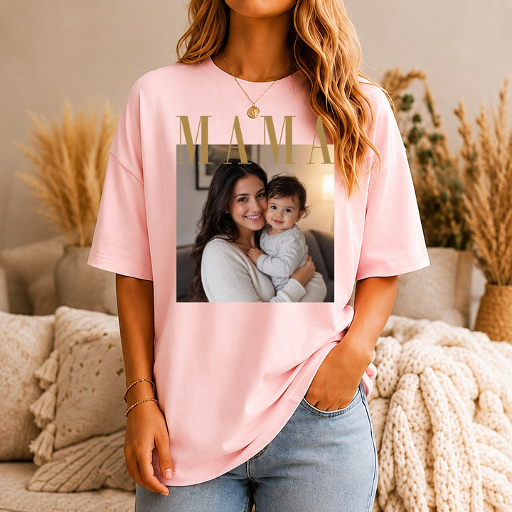 Custom Photo Mama Shirt, Custom Mom Photo Shirt, Personalized Comfort Colors Shirt for Mom, Mothers Day Gift, New Mom Shirt, Grandma Gift