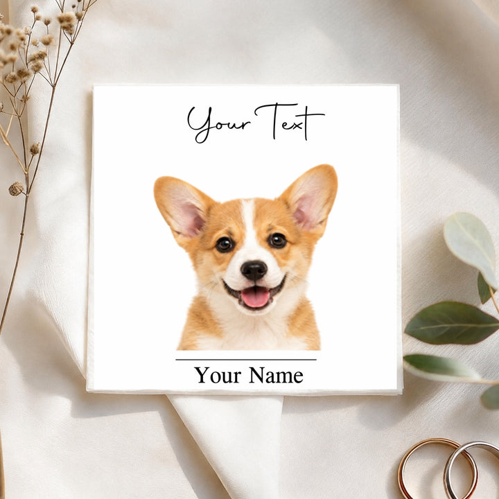 Personalized Pet Birthday Napkins, Custom Dog and Cat Cocktail Napkins, Personalized Pet Party Decor, Birthday Beverage Napkins