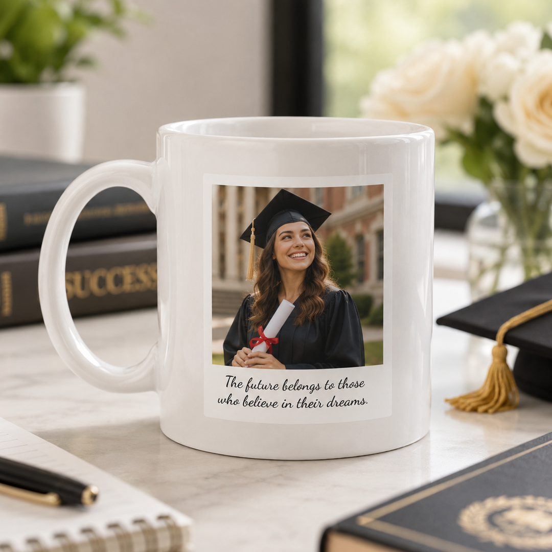 Personalized Photo Pottery Mug, Gift for Mom Dad, Custom Polaroid Photo Mug, Custom Mug Gift For Parents, Picture Cup, Custom Birthday Gift