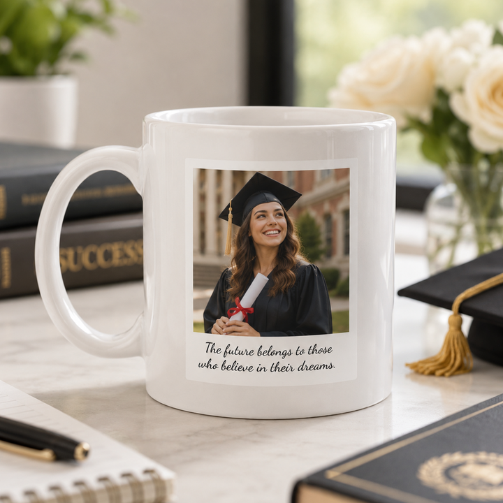 Personalized Photo Pottery Mug, Gift for Mom Dad, Custom Polaroid Photo Mug, Custom Mug Gift For Parents, Picture Cup, Custom Birthday Gift