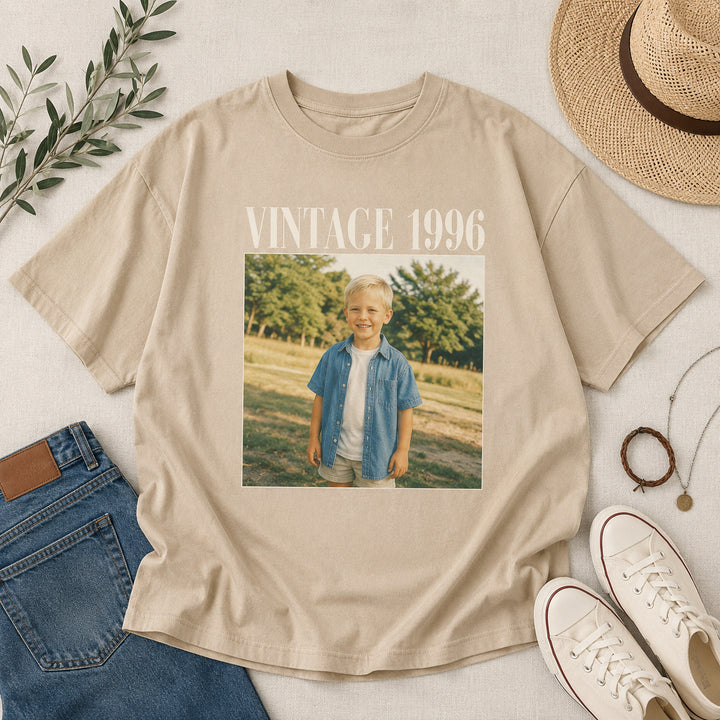 Personalized 30th Birthday Shirt, Custom Photo Unisex Birthday Shirt, 30th Birthday Gift, 40th Birthday Gift, Vintage 1996 Shirt, 1986 Shirt