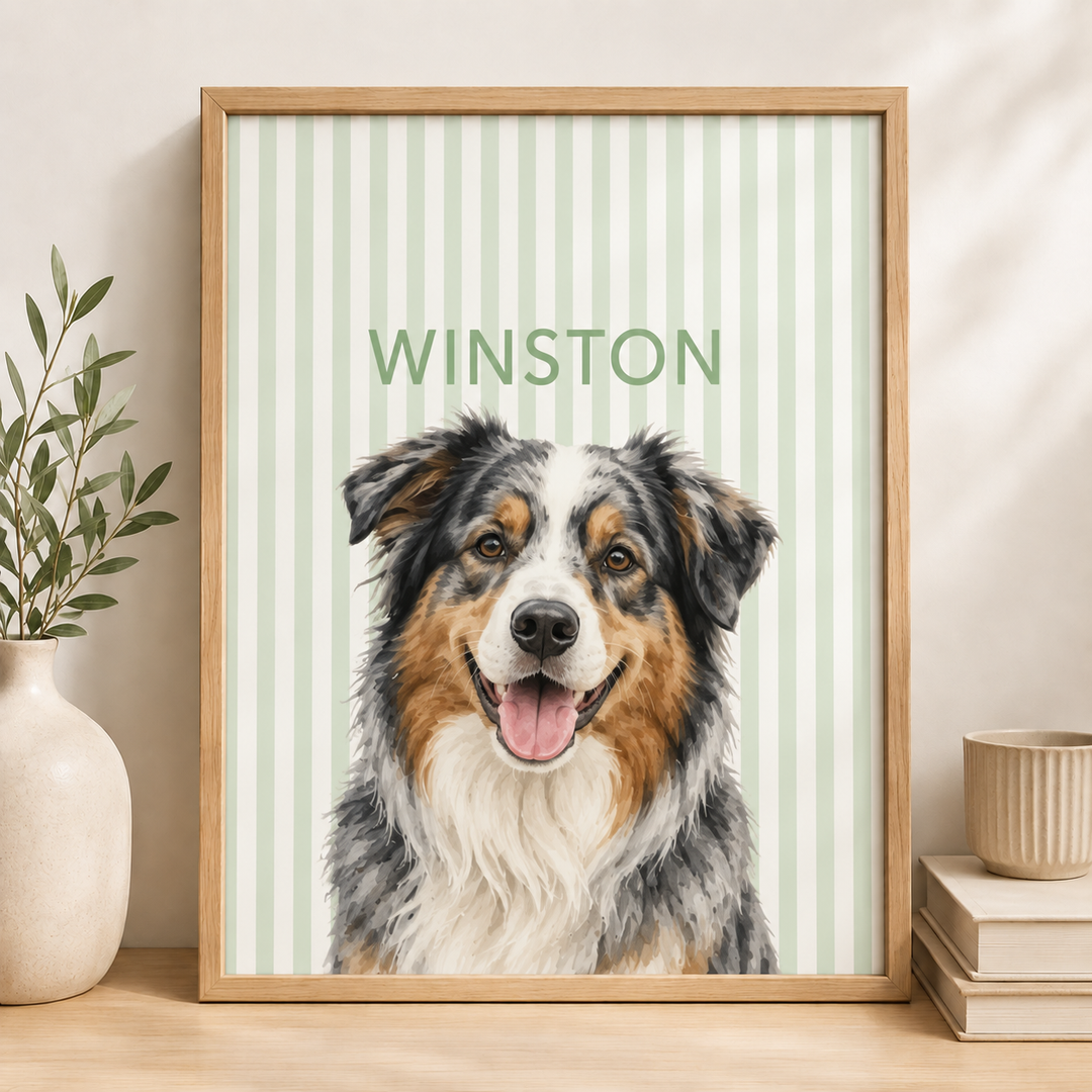 Personalized Pet Canvas, Custom Dog & Cat Portrait, Watercolor Pet Wall Art, Personalized Pet Name Canvas, Gift for Pet Lovers