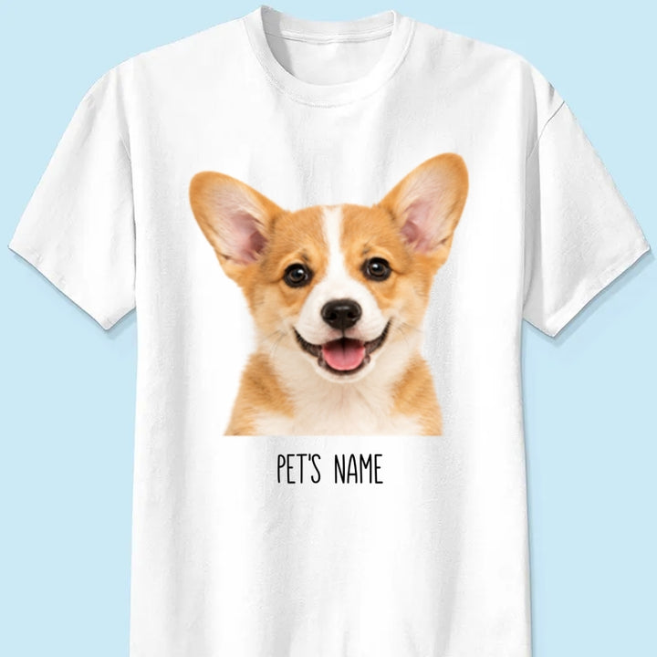 Personalized Pet Portrait Shirt, Custom Dog & Cat Photo T-Shirt, Personalized Pet Name Tee, Custom Pet Lover Gift, Dog Mom & Cat Mom Shirt