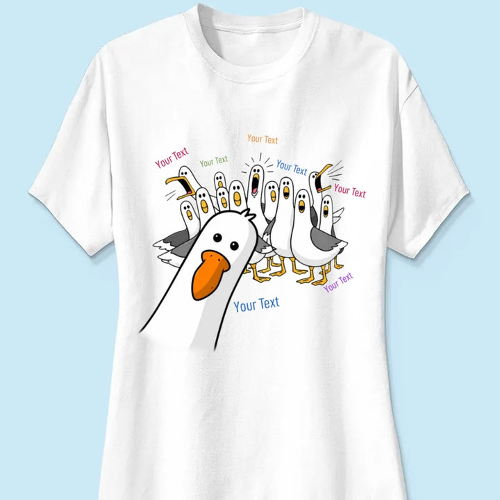 Funny Seagulls Teacher Name - Personalized Shirt - Back To School Gift For Teacher