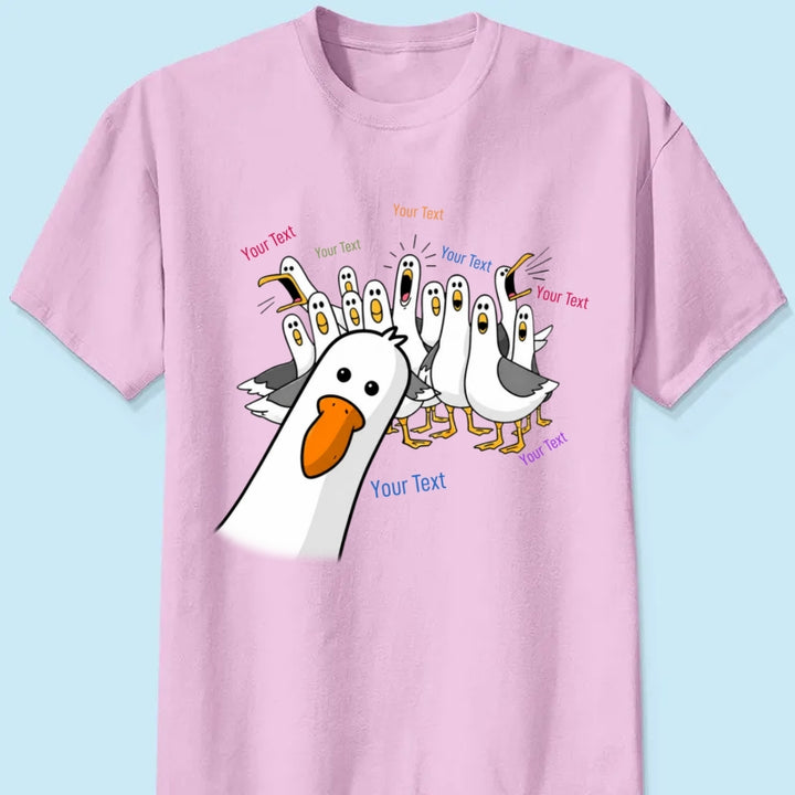 Funny Seagulls Teacher Name - Personalized Shirt - Back To School Gift For Teacher