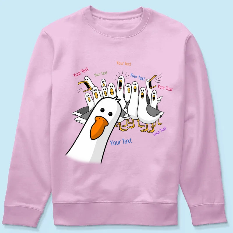 Funny Seagulls Teacher Name - Personalized Shirt - Back To School Gift For Teacher