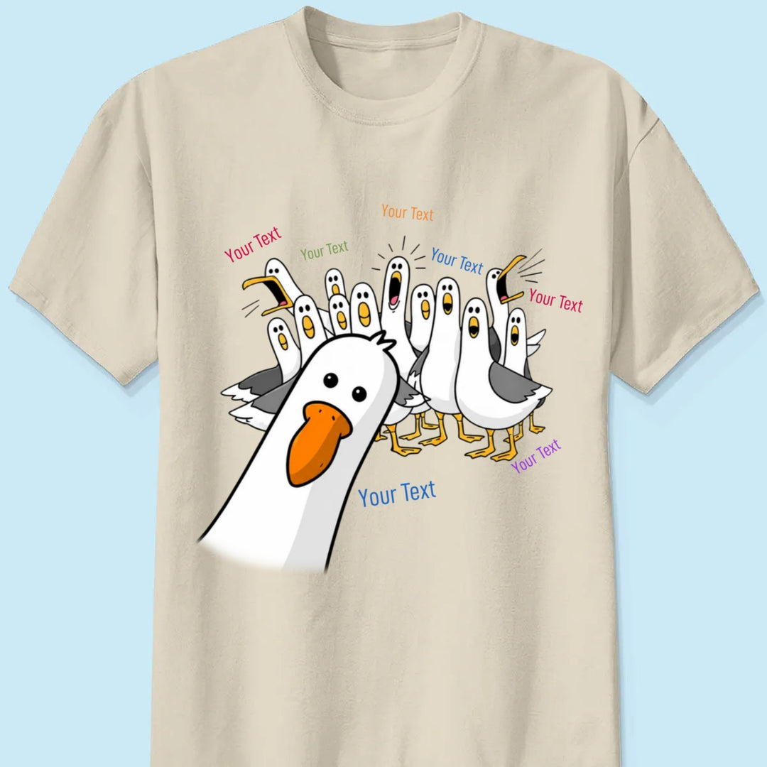 Funny Seagulls Teacher Name - Personalized Shirt - Back To School Gift For Teacher
