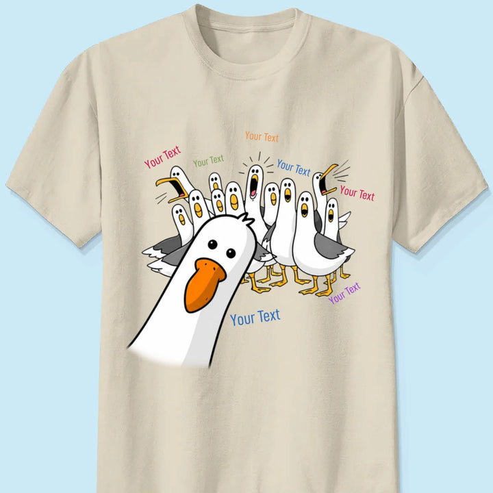 Funny Seagulls Teacher Name - Personalized Shirt - Back To School Gift For Teacher