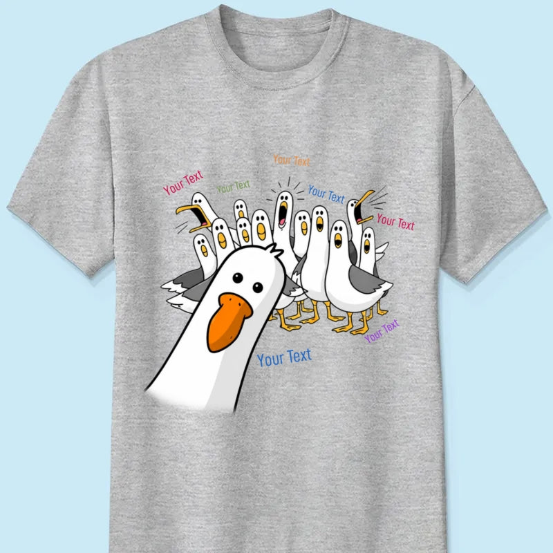Funny Seagulls Teacher Name - Personalized Shirt - Back To School Gift For Teacher